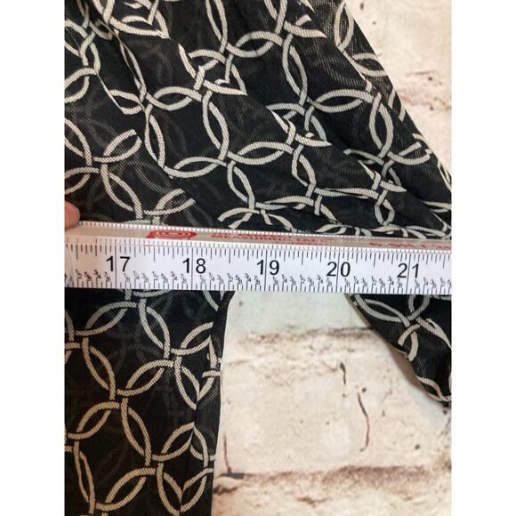 The Limited Top Womens Medium Mesh Black Chain Link Print Stretch Short Sleeve - Picture 8 of 13